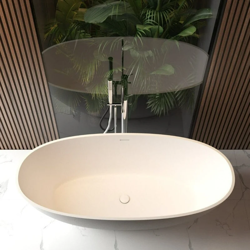 Bañera moderna Solid Surface MALMO exenta