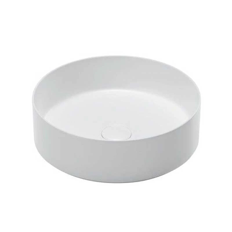 Lavabo blanco mate sobre encimera cerámico MENDOZA Ø 36 cm