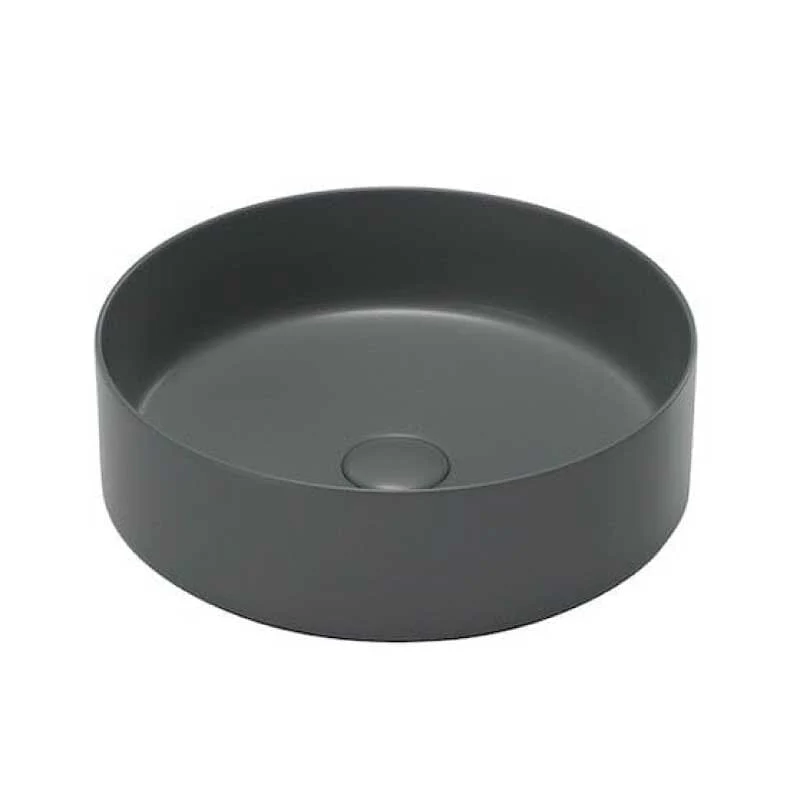Lavabo antracita mate sobre encimera cerámico MENDOZA Ø 36 cm