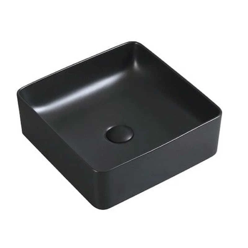 Lavabo negro mate sobre encimera cerámico RIVA 36,5 cm