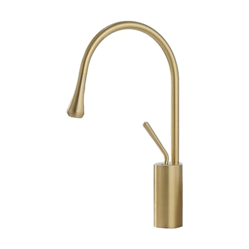 Grifo lavabo giratorio monomando CALGARY 38 oro cepillado