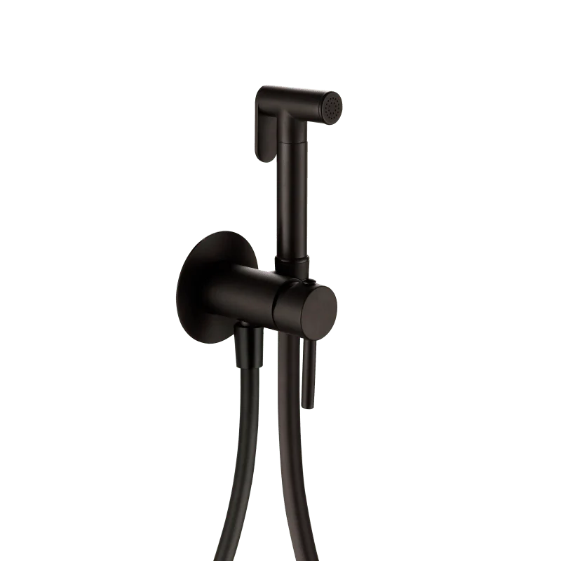 Grifo de bidet empotrado ORANI redondo negro mate