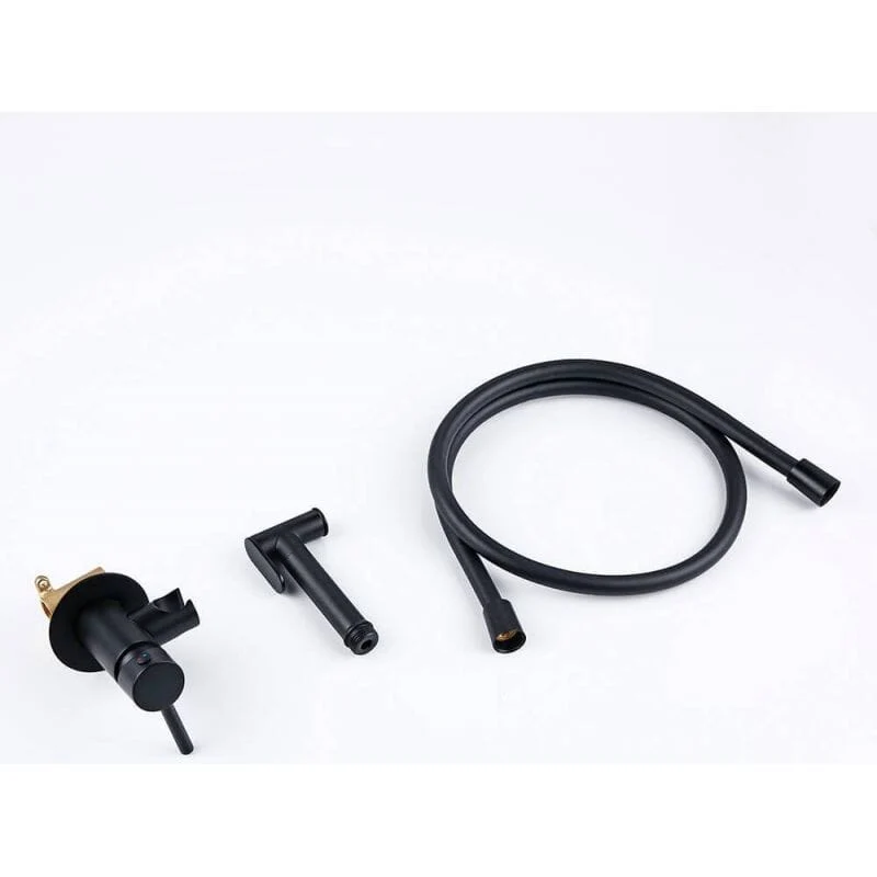 Grifo de bidet empotrado ORANI redondo negro mate