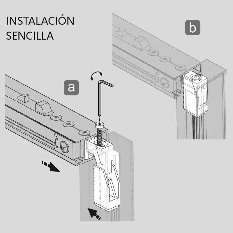 Mampara de ducha frontal + Puerta Corredera DELTA Negro