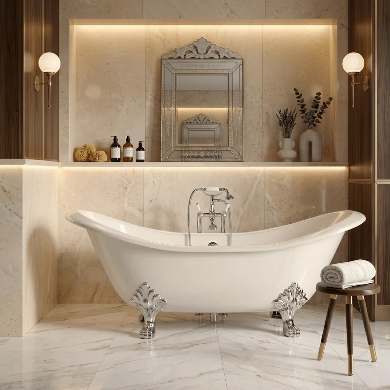 Bañera de Hierro KINGSTON blanca