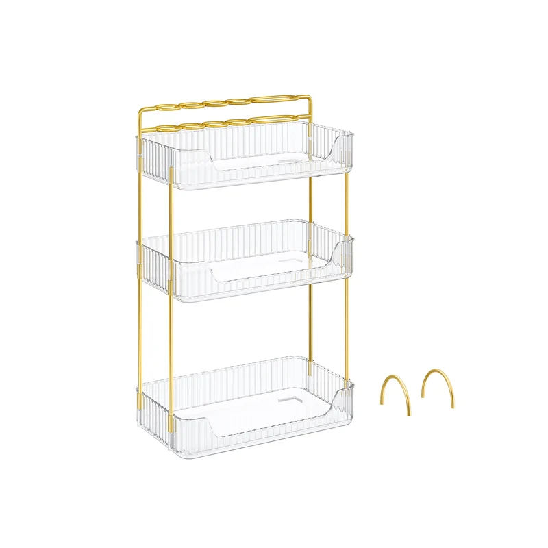 Organizador de Maquillaje Dorado Champán