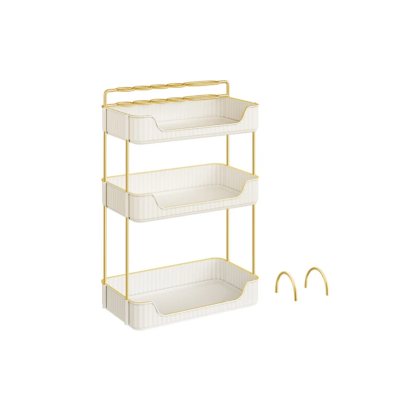 Organizador de Maquillaje Dorado Champán