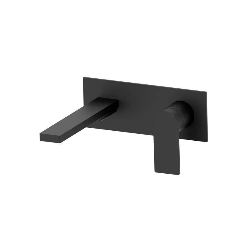 Grifo monomando empotrado de lavabo negro Alpha one