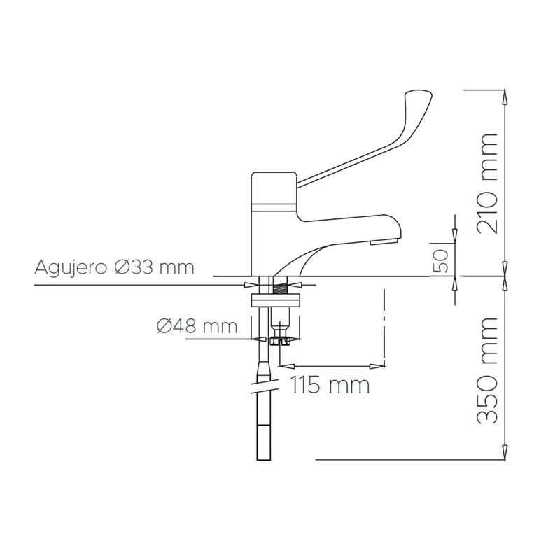 Grifo lavabo PMR
