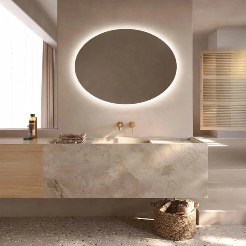 Espejo ovalado con luz led Oval