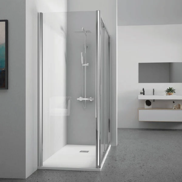 Mampara de ducha frontal + Puerta Corredera GRANT