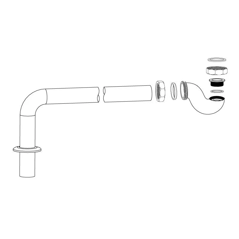 Sifón horizontal CRAWLEY para bañeras retro