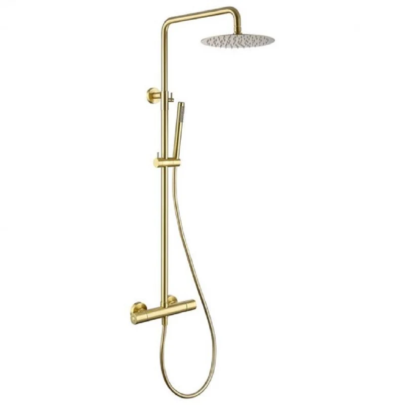 Columna de ducha termostática MANDA oro cepillado