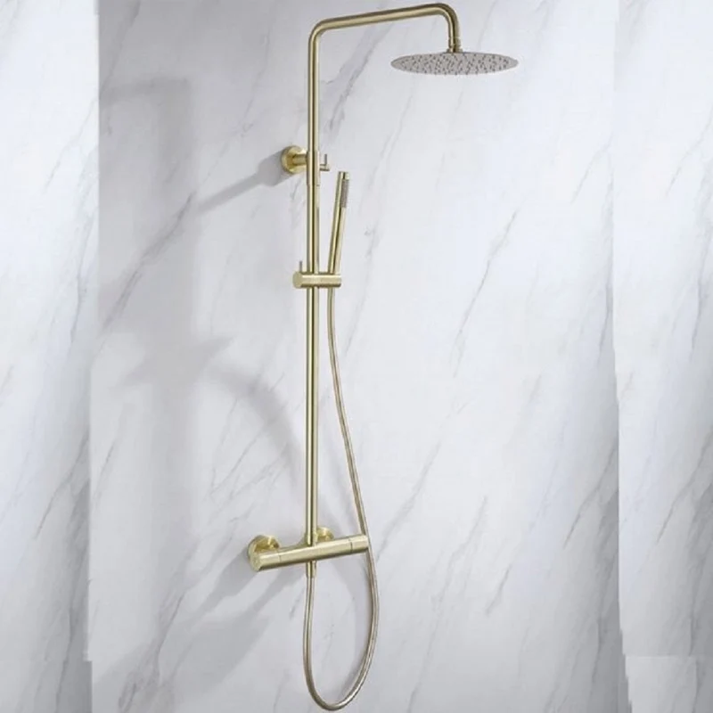 Columna de ducha termostática MANDA oro cepillado