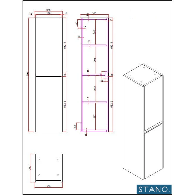 Mueble auxiliar FORTINA roble claro