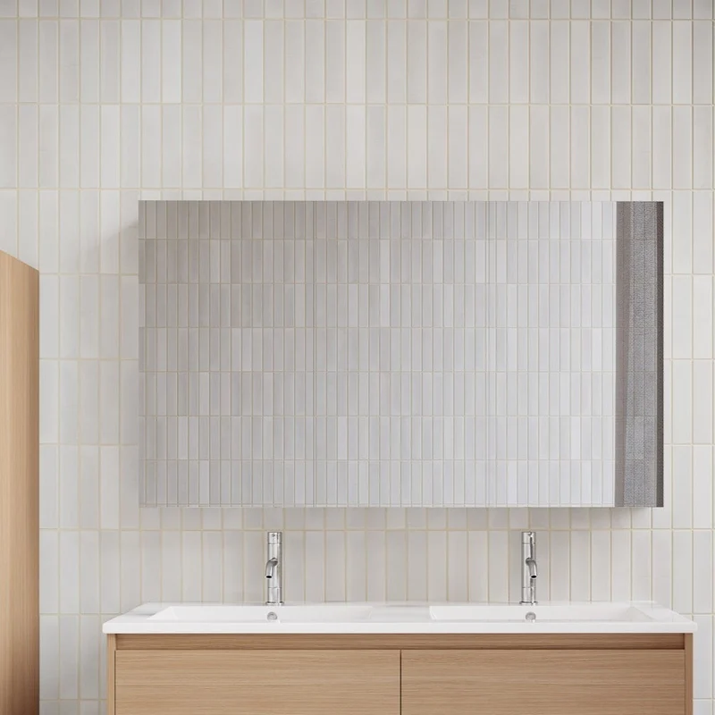 Armario espejo FORTINA ancho 120 cm roble claro