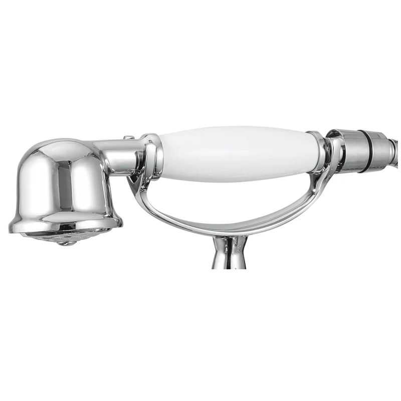 Grifo bimando sobre BORDE retro baño/ducha VICTORIA con soporte para ducha de mano