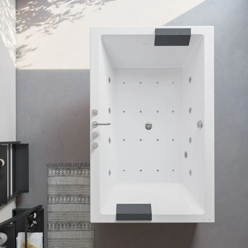 Bañera exenta rectangular CUBE SANYCCES blanca