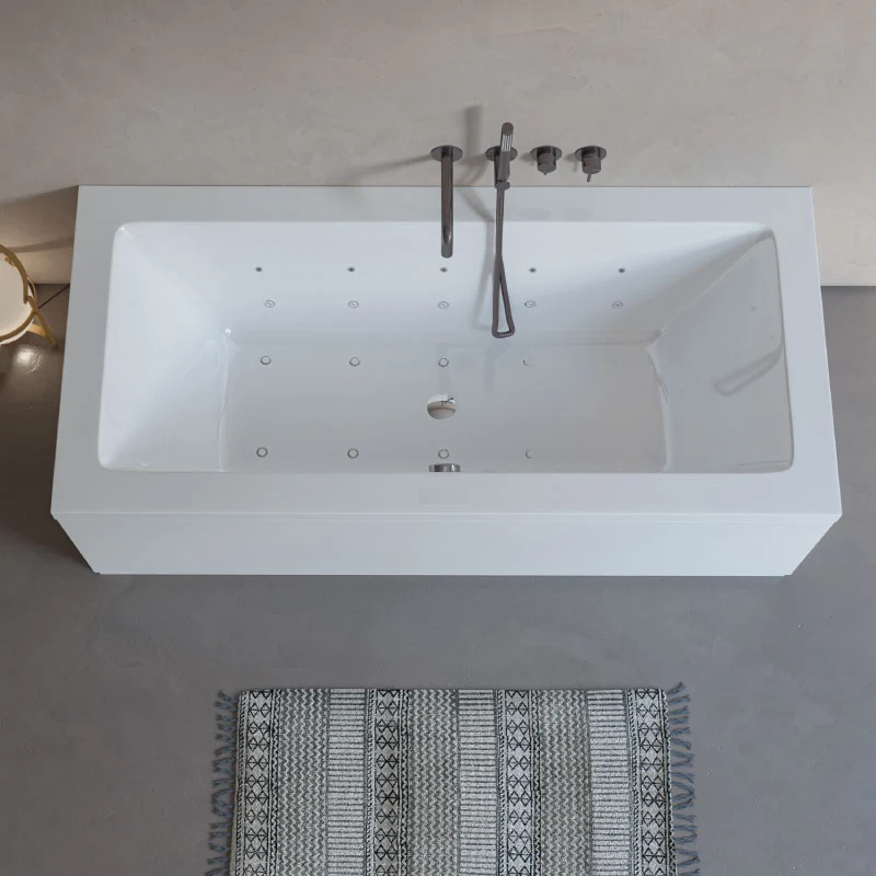 Bañera rectangular CUBE SANYCCES blanca