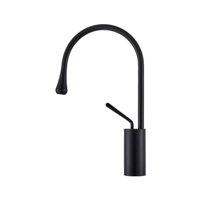 Grifo lavabo giratorio monomando CALGARY 38 negro mate