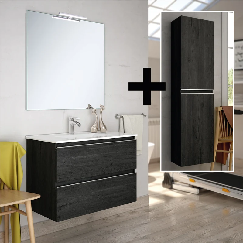 Ensemble meuble de salle de bain + colonne BALEA - 60cm
