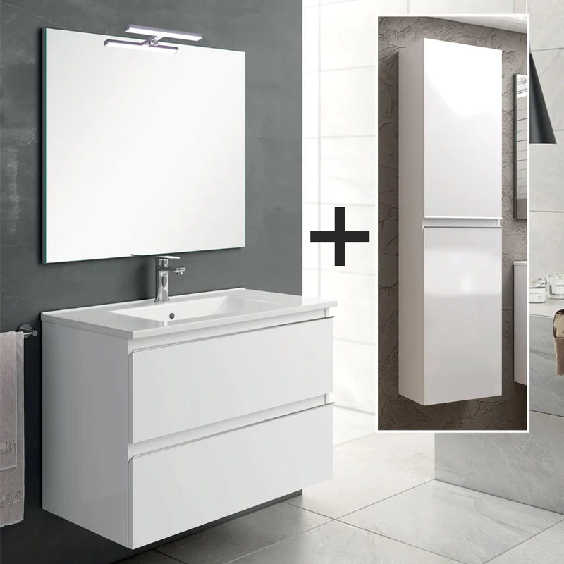 Ensemble meuble de salle de bain + colonne BALEA - 60cm