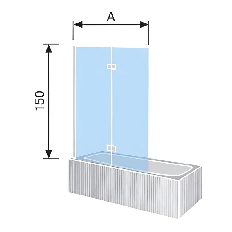 Mampara de bañera plegable S300