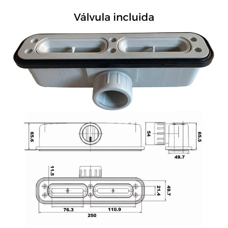 Plato de ducha resina COVER negro