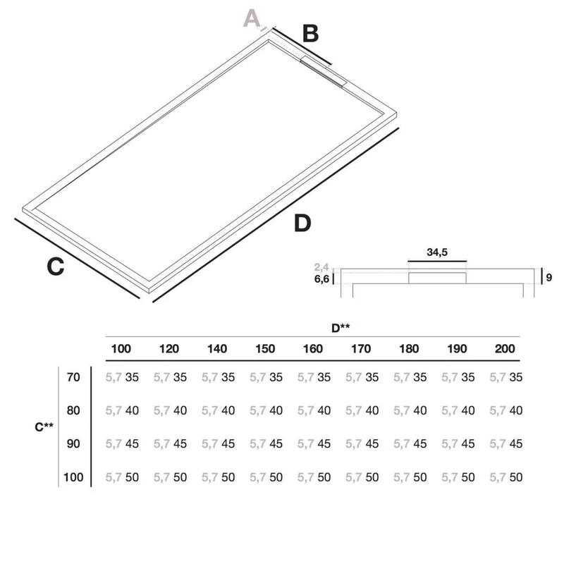 Plato de ducha resina COVER ceniza