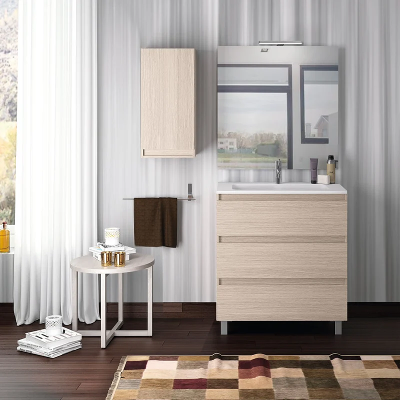 Mueble Lavabo BOX con patas 3 y 6 cajones