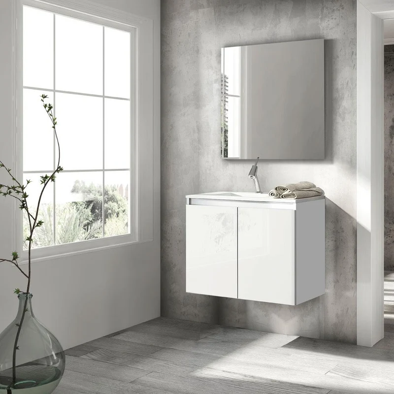 Mueble Lavabo BOX 2 puertas suspendido