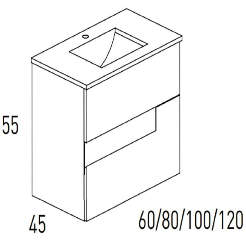 Mueble Lavabo VISION suspendido