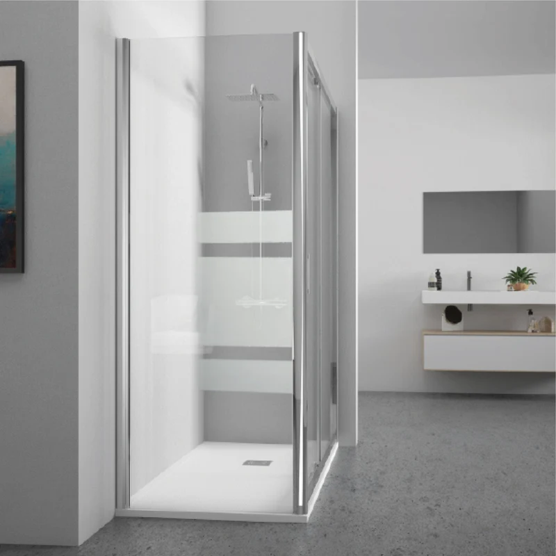 Mampara de ducha frontal + Puerta Corredera JOHNSON