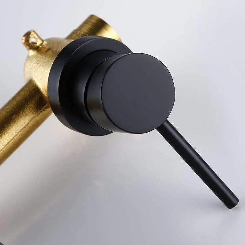 Grifo monomando lavabo empotrado KAVALA negro mate