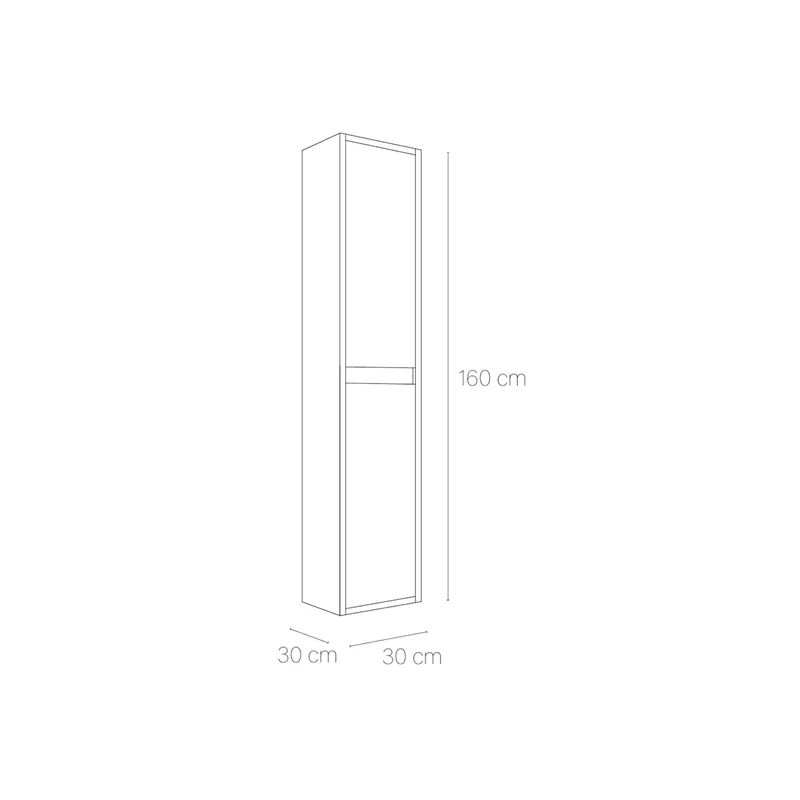 Mueble auxiliar de baño suspendido Yera