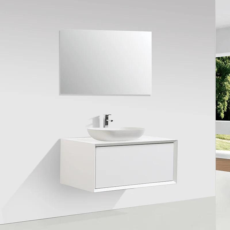 Mueble de baño MONTADO 90cm PALIO, blanco mate