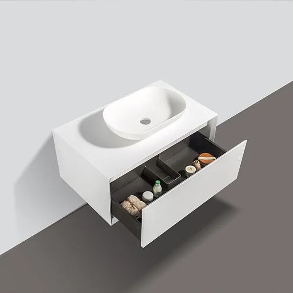 Mueble de baño MONTADO 90cm PALIO, blanco mate