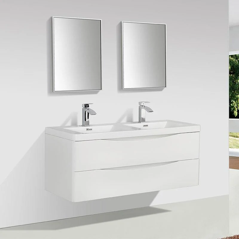 Mueble Lavabo + Lavabo Doble 120 cm MONTADO - Blanco PIACENZA