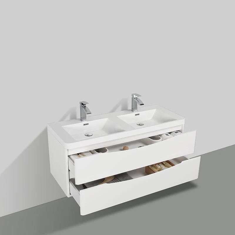 Mueble Lavabo + Lavabo Doble 120 cm MONTADO - Blanco PIACENZA