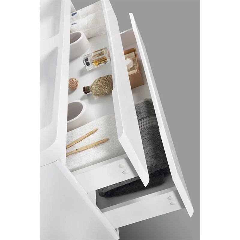 Mueble Lavabo + Lavabo Doble 120 cm MONTADO - Blanco PIACENZA