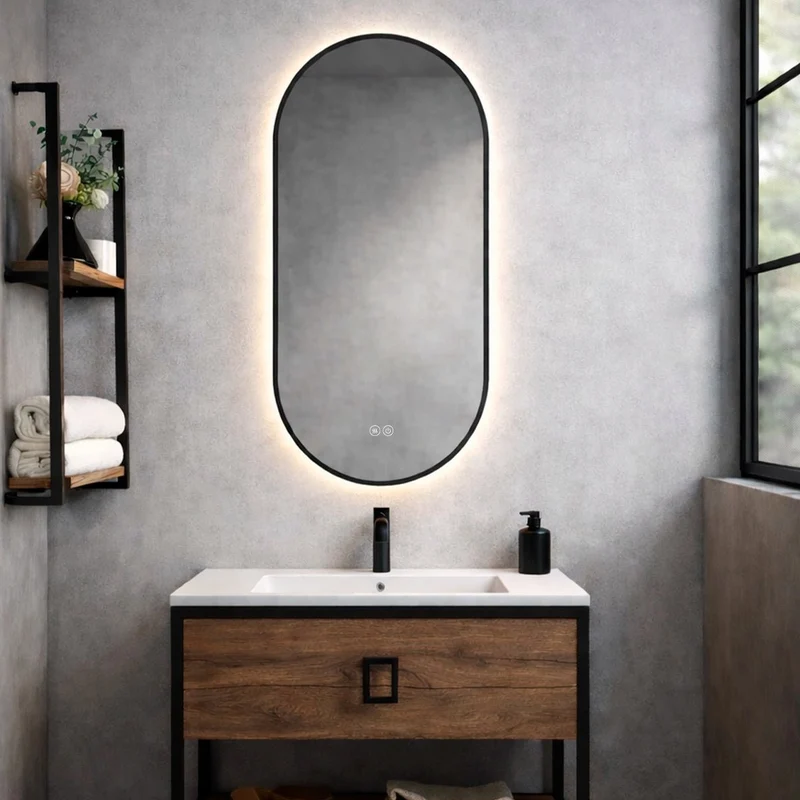 Espejo de baño con luz led Perseo