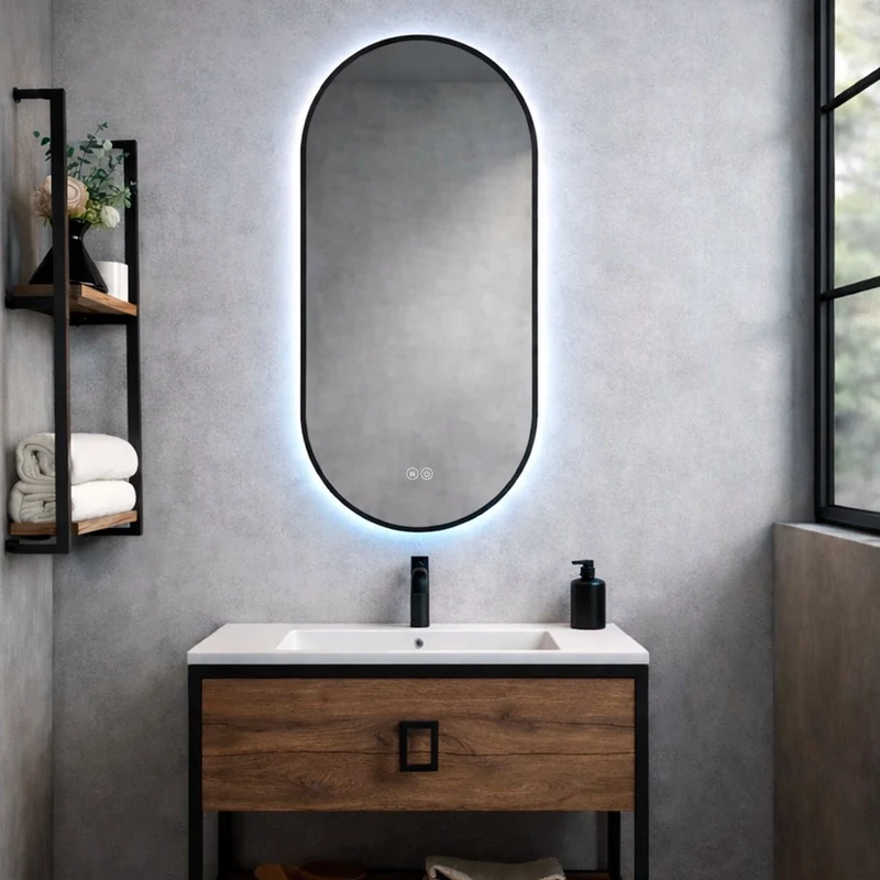 Espejo de baño con luz led Perseo
