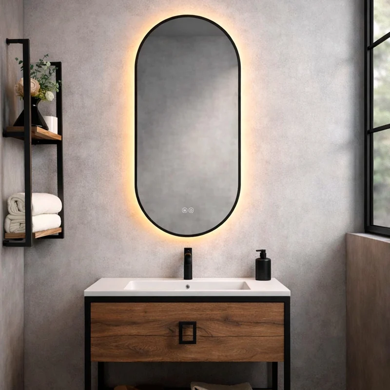 Espejo de baño con luz led Perseo
