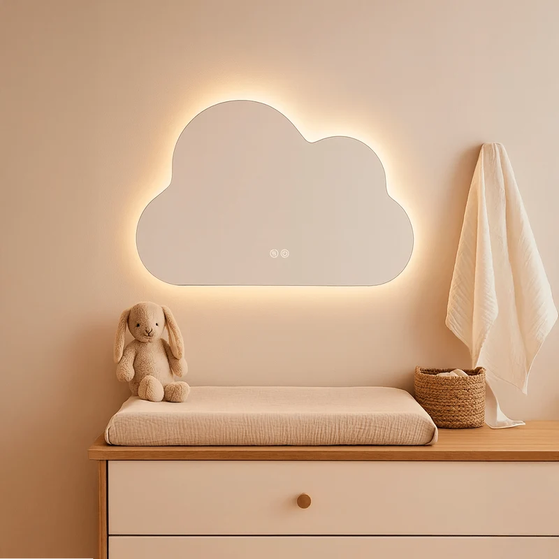 Espejo de baño en forma de nube Fauno