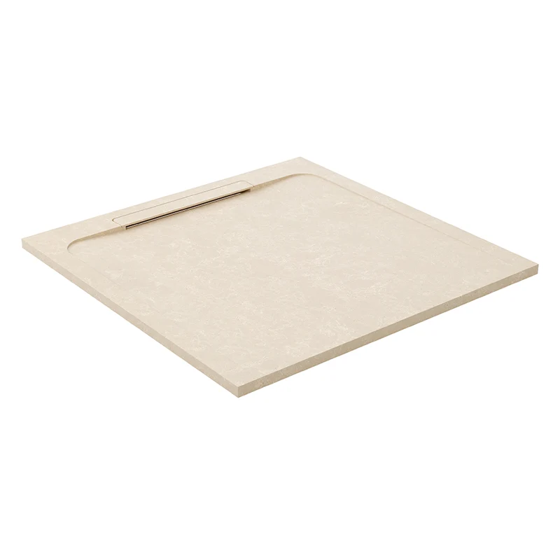 Receveur de douche en pierre naturelle extra plat à poser 80x80cm - ORIGINE