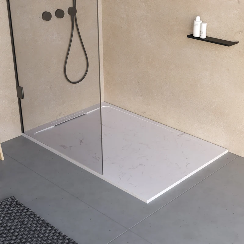 Receveur de douche en pierre naturelle extra plat à poser 90x100cm - ORIGINE