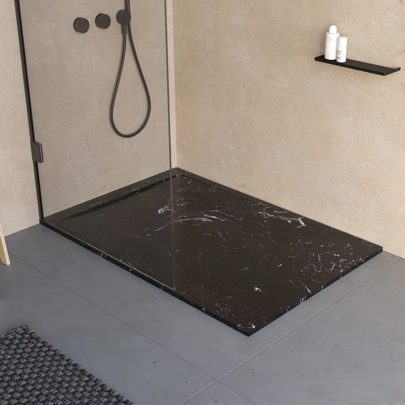 Receveur de douche en pierre naturelle extra plat à poser 80x100cm - ORIGINE
