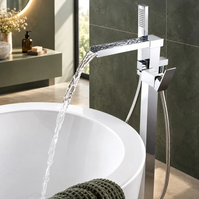 Grifo CASCADA monomando sobre SUELO baño/ducha TANO para bañera exenta
