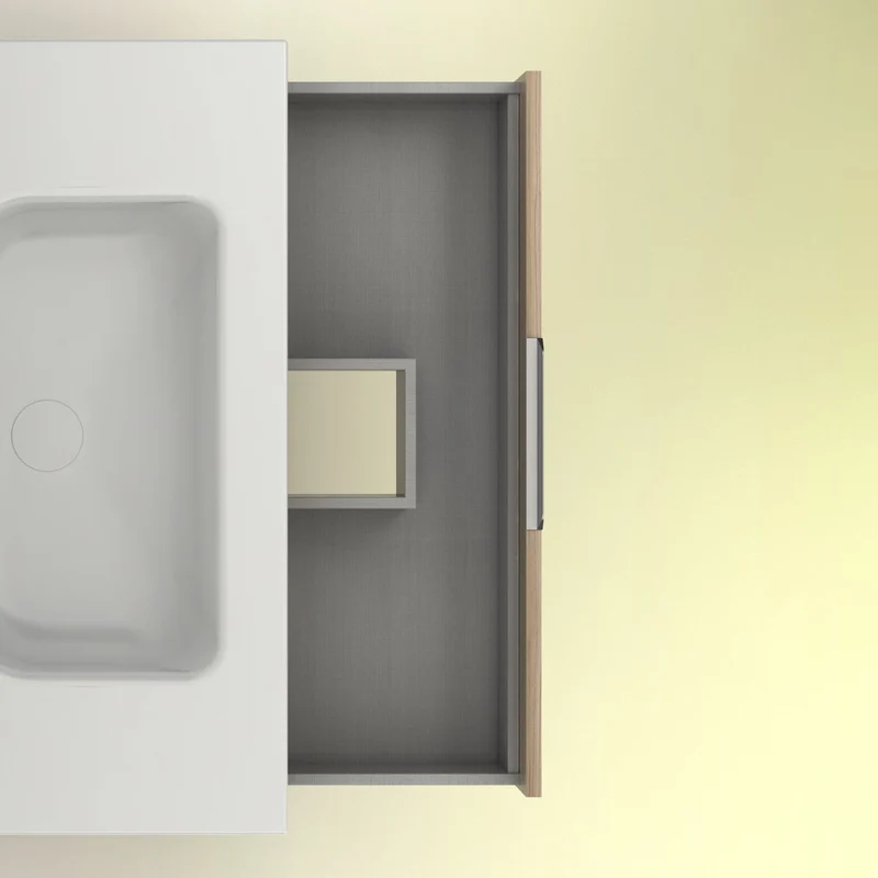 Mueble lavabo SUKI con patas. Opción Blanco, Gris, Antracita, Fumé, Nogal . 3 y 6 cajones. Lavabo simple y doble.