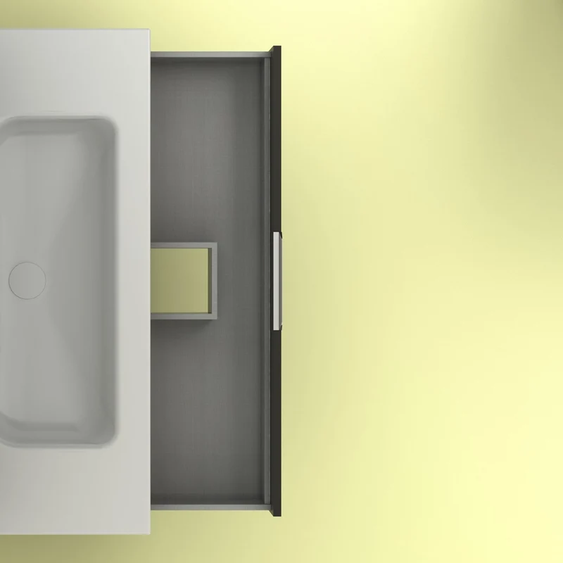 Mueble lavabo SUKI con patas. Opción Blanco, Gris, Antracita, Fumé, Nogal . 3 y 6 cajones. Lavabo simple y doble.
